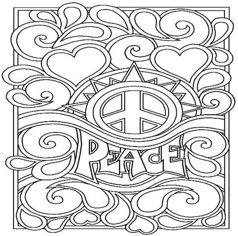 Free Printable Peace Sign Coloring Pages - Coloring Home