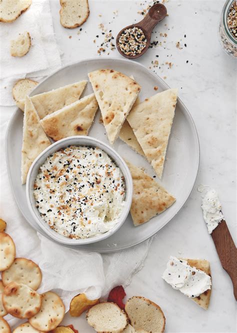 Whipped Feta and Goat Cheese Everything Bagel Dip