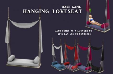 Leo Sims Hanging Loveseat Lounger For The Sims 4 Spring4sims Sims