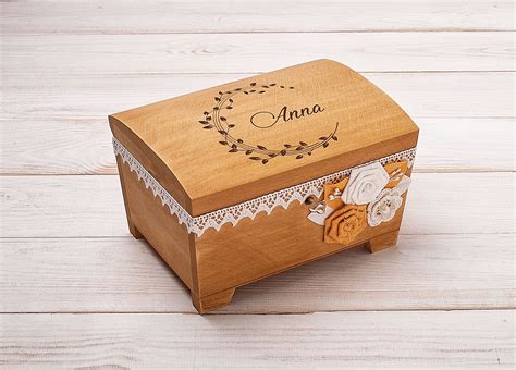 Personalized Jewelry Box For Women Flower Girl Or Bridesmaids Engraved