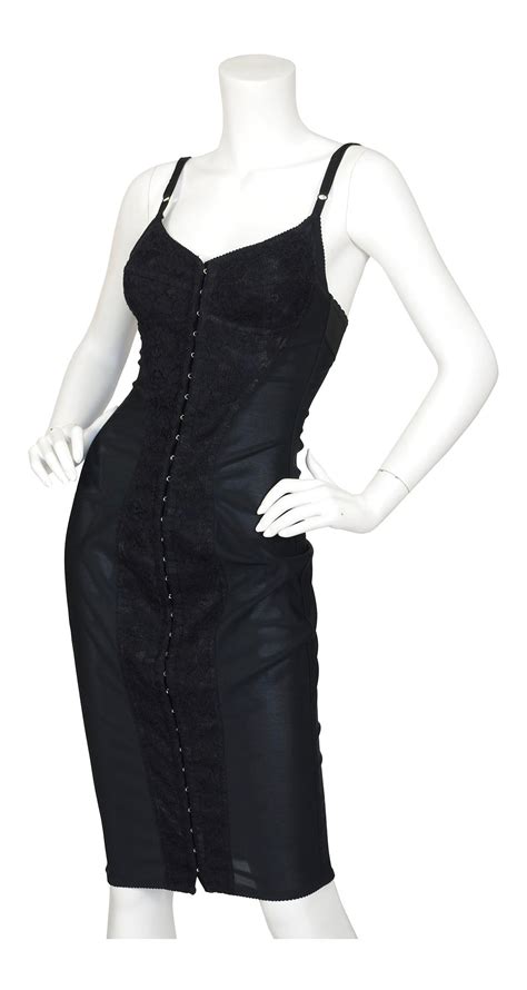 Dolce And Gabbana Vintage Limited Edition Black Bustier Corset Dress