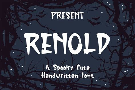 Renold Typeface A Spooky Cute Handwritten Font Type And Graphic Design