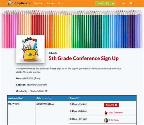 Signupgenius Now Integrated With Myschoolanywhere