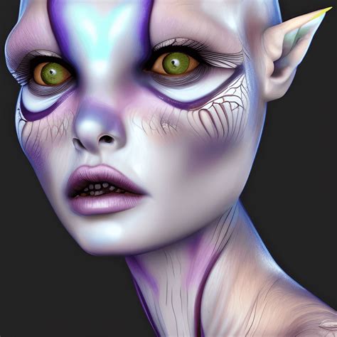 Beautiful Alien Girl Hyper Realistic Intricate Detail · Creative Fabrica