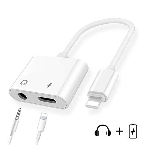 2 In 1 Adapter For Lightning To 35mm Aux Plug Jack For Iphone 7 8 X