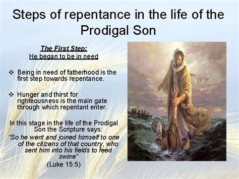 The Prodigal Son The Practical Steps For Repentance