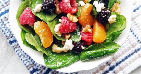 Berry Orange Spinach Salad With Citrus Balsamic Vinaigrette Vegetarian