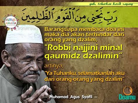 Barangsiapa membaca doa ini maka dia akan terhindar dari orang yang