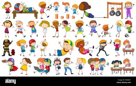 Set Of Simple Characters Illustration Stock Vector Image And Art Alamy
