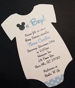 16 free printable trolls invitation templates. Blue Mickey Mouse Onesie Baby Shower Invitation - All ...