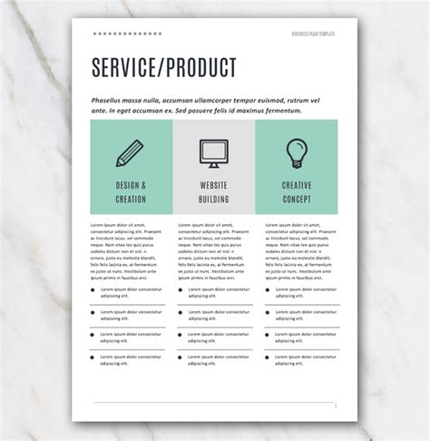 Green Creative Business Plan Template Creative Business Plan Template