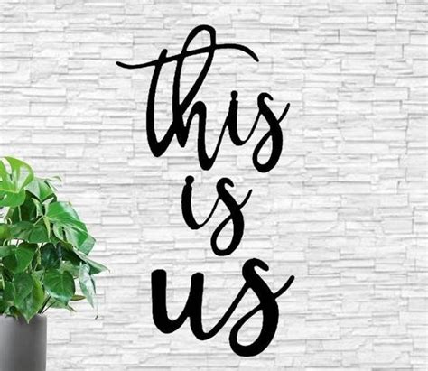 This Is Us Sign Cursive Metal Word Cutouts This Is Us Sign Etsy