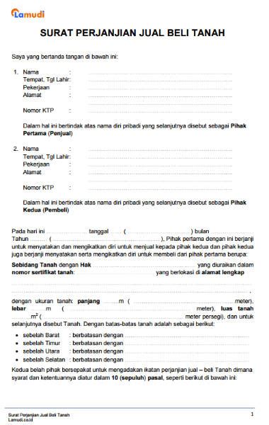 We did not find results for: Contoh Surat Perjanjian Jual Beli Tanah PDF & Doc | Lamudi