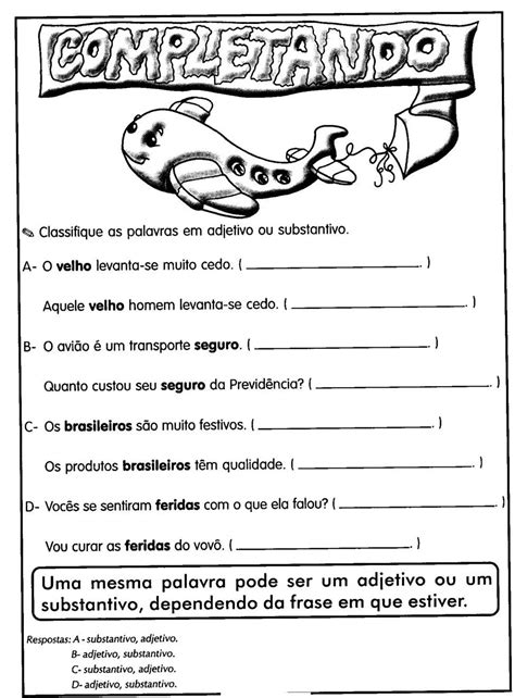 Atividade Grau Do Substantivo 4 Ano