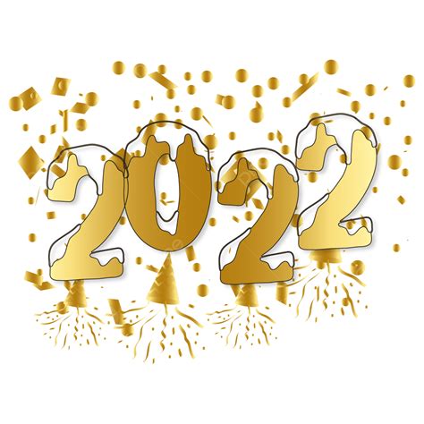 2022 Holiday Decoration Golden Text New Year Happy New Year 2021 Png