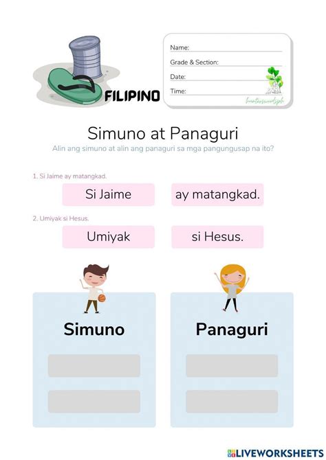 Simuno At Panaguri Hunterswoodsph Filipino Worksheet Worksheet Live