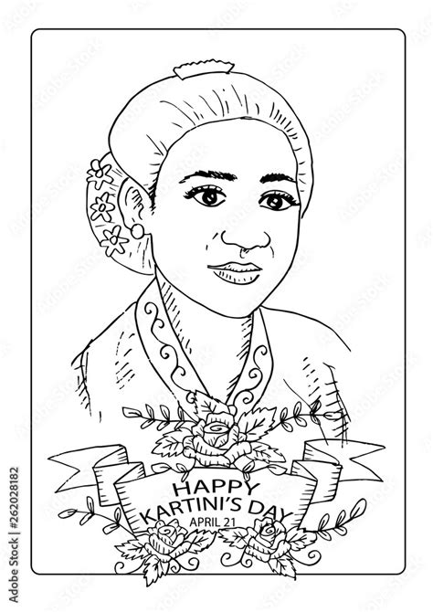 Kartinis Day Coloring Page Kartini Day R A Kartini The Heroes Of