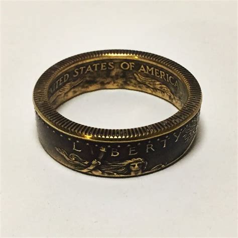 American Gold Eagle Coin Ring 12 Oz