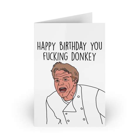 gordon ramsay greeting card birthday etsy