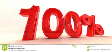 100 or one hundred (roman numeral: 100% 3D Sign Stock Photography - Image: 8045472
