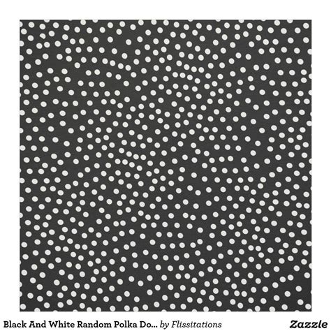 Black And White Random Polka Dot Spotted Print Fabric Printing On