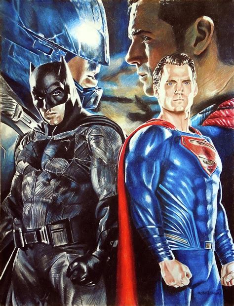 Taza batman vs superman con el logo en 3d como punto focal. Batman V Superman Drawing by Joseph Christensen