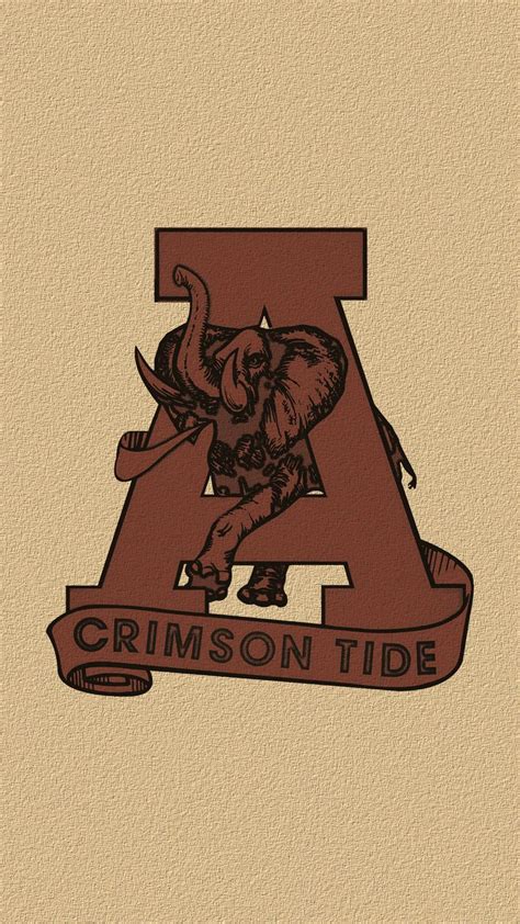 Alabama Crimson Tide Football Logo Wallpaper Iphone Android Roll Ti