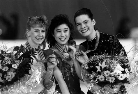Tonya Harding Kristi Yamaguchi And Nancy Kerrigan Sweep The 1991
