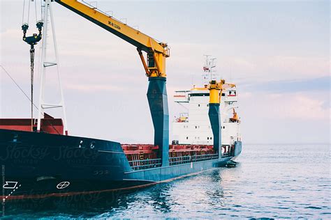 Empty Cargo Ship On The Water By Stocksy Contributor Borislav