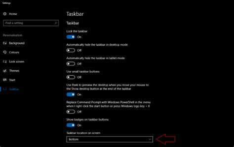 How To Change The Taskbar Position In Windows 10