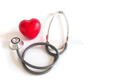 Red Heart And A Stethoscope Medical Equipment Healthcare Medical Stock
