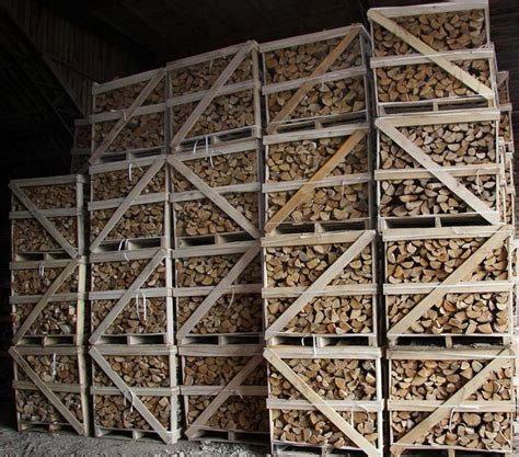 Quality Firewood Kiln Dried Hardwood 1m3 Birch Crate