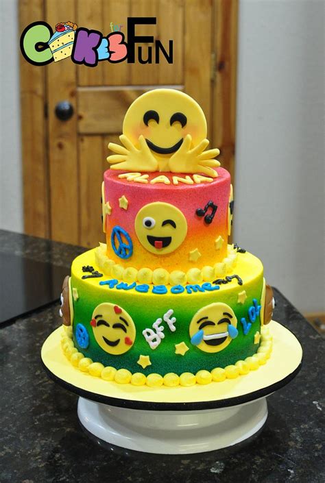Emoji Birthday Cake Decorated Cake By Cakes For Fun Cakesdecor