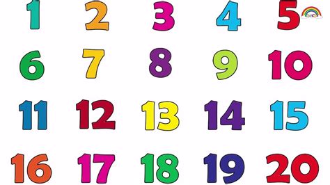 Numbers 1 20 Drawing And Coloring For Kids Learn Counting Numbers For