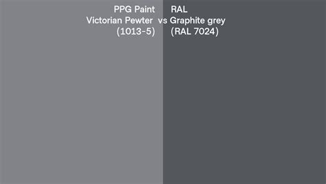 PPG Paint Victorian Pewter 1013 5 Vs RAL Graphite Grey RAL 7024