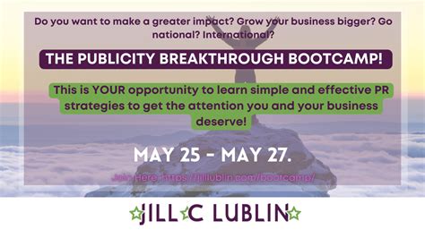 Publicity Breakthrough Bootcamp Virtual Event With Master Publicity