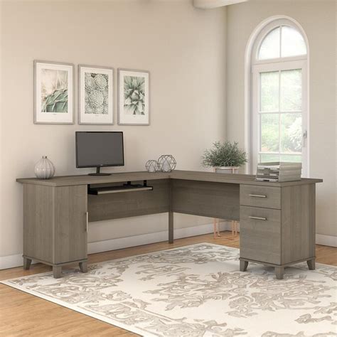 Bush Furniture Somerset 7106 In Gray L Shaped Desk In The Desks