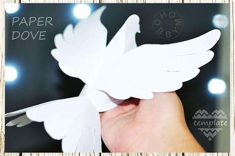 Paper Dove Nopoly Papercraft Template Hobbymo