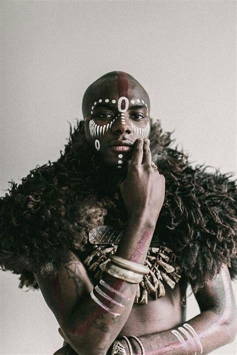 African Tribal Male Makeup Artist