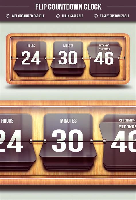 Free 15 Countdown Flip Clocks In Psd