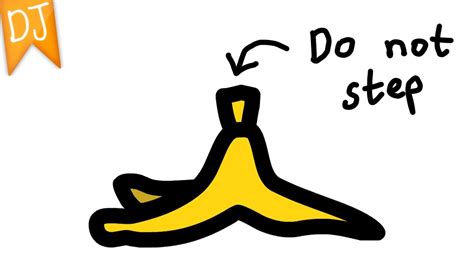 Cartoons might understate banana peel danger by overstating the strength of your skull, but the cartoons aren't kidding about the slipperiness of banana peels. Don't step on banana peels - YouTube