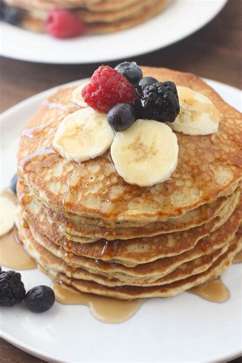 The Best Light And Fluffy Whole Wheat Pancakes That Only Take 5 Minute