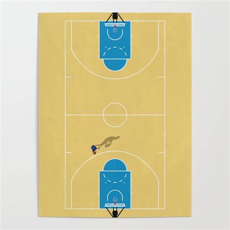 Yellow Basketball Court Poster By From Above Society6
