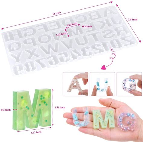 Moldes De Resina De Silicona Del Alfabeto Para Hacer Llavero Meses Sin Intereses