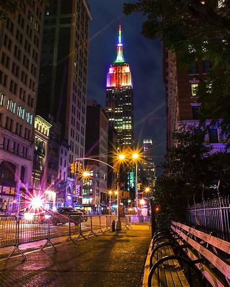 Empire State Building At Night New York City The Ultimate American