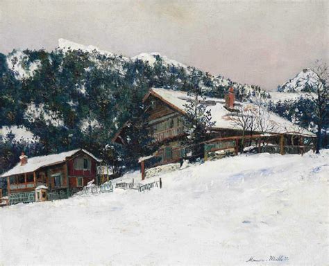 Maurice Utrillo 1883 1955 Paysage De Neige En Suisse 1921 54 X 65 Cm