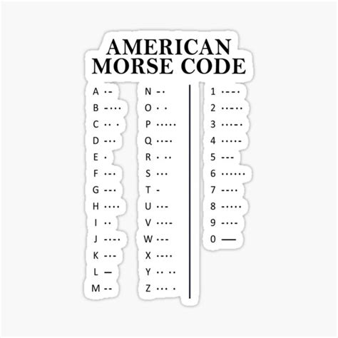 American Morse Code Sticker By Rogue Design Redbubble