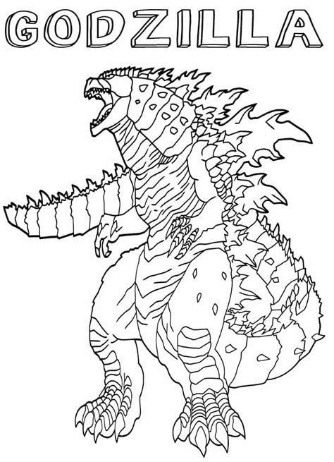 Dibujos de Godzilla para colorear descargar e imprimir Colorear imágenes