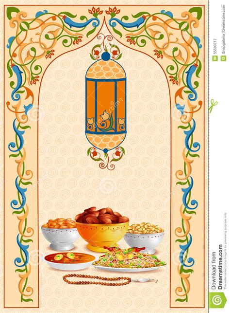 Iftar Party Background Stock Vector Illustration Of Culture 55593717