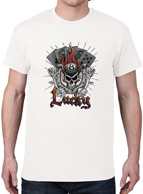Mens Lucky White T Shirt 5x Large Clothing